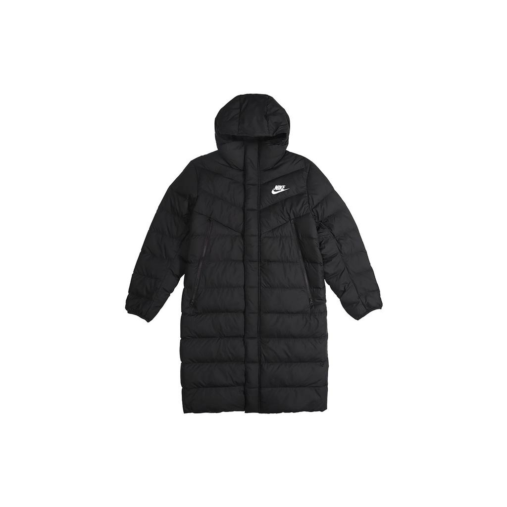 Nike Long Down Hooded Jacket Men Outerwear Black AA8854-010