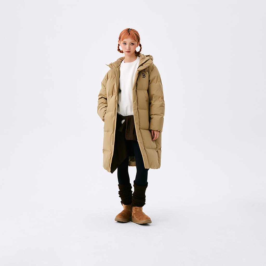 Новая Базовая Коллекция MLB Базовая Куртка Пуховик Boston Red Sox FW24 Унисекс Бежевый Желтый 3ADJB1846-43BGS