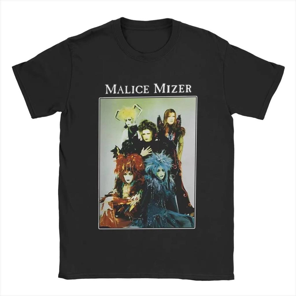 ZX TEE Футболки певца группы Malice Mizer Винтажные футболки Круглый вырез Футболки рок-музыканта Короткий рукав Мерч
