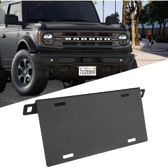 Front License Plate Frame For Ford Bronco, Aluminum Alloy License Plate Mounting Bracket Holder For Ford License Plate Accessories    2024