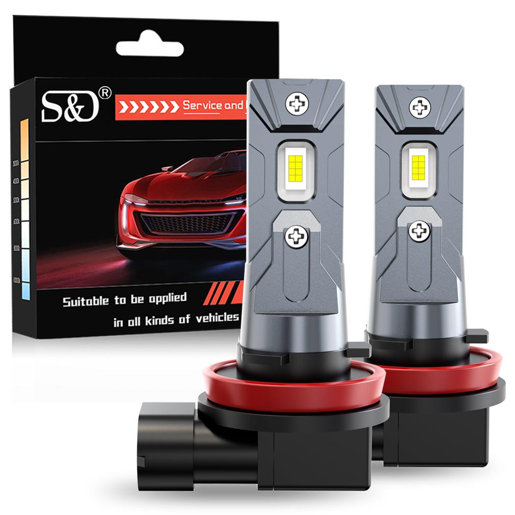 2 шт. 20000LM H7 H11 светодиодные лампы для фар H8 9005 HB3 9006 HB4 Canbus автомобильные противотуманные фары 40 Вт безвентиляторные светодиодные лампы для автоматического дальнего света 12 В 6000 К Plug&Play