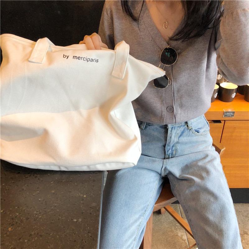 Женская холщовая сумка тканевая сумка простая тканевая сумка холщовая сумка через плечо улззанг ручная сумка