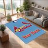 St. Louis Cardinals Crystal Velvet Rug, Custom Name Text Personalized Non‑Slip Floor Mat for Home Decor Gift