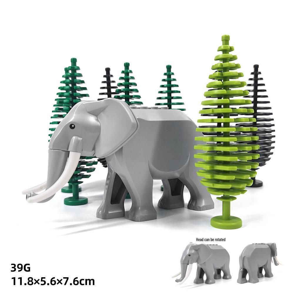 Детали для DIY с принтом животных: Коза, Чайка, Пингвин, Рыба, Овца - Совместимы с MOC Игрушками-конструкторами