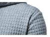 2024 New European Men's Quilted Plaid Cotton Hooded Sweatshirt