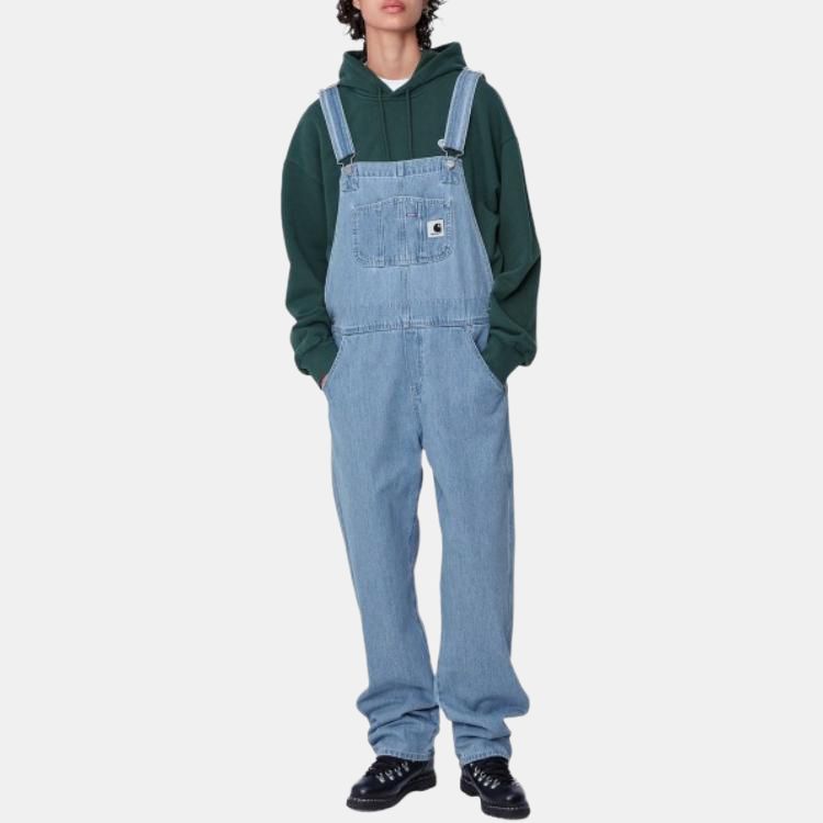 Carhartt WIP FW24 Прямые штанины Заклепки Много карманов Логотип Регулируемый ремешок Комбинезон Женский комбинезон I031250-01-12