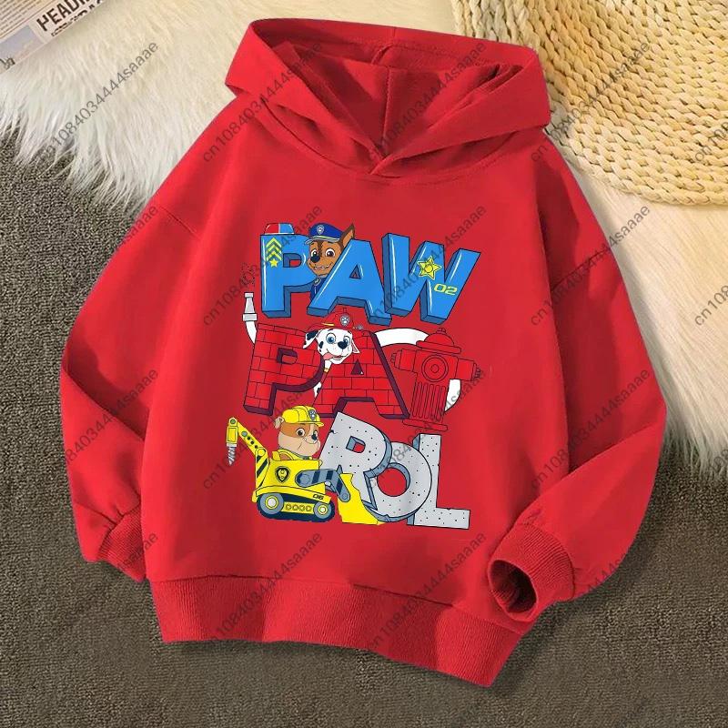 2026 Autumn Winter PAW Patrol on Patrol Casual Print Hoodie for Kids Toddler Boys Girls Casual Pullover Sweatshirt Soft Cozy Top