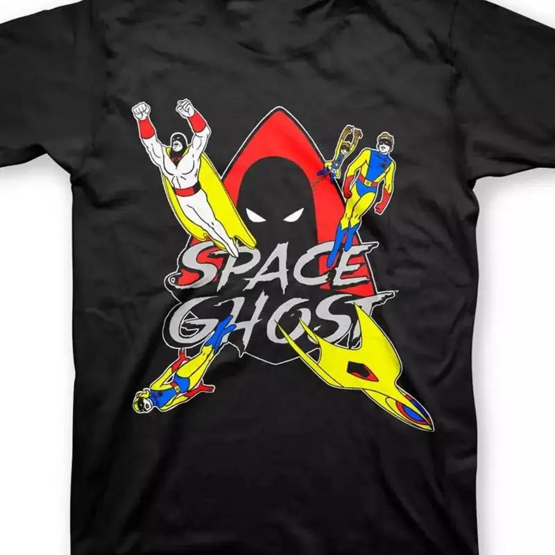 Space Ghost Cartoon T Shirt Black Funny For Friend All Size S 4xl