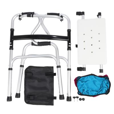 Складные ходунки с регулируемой высотой сиденья, грузоподъемность 396,8 фунтов, алюминиевый сплав, мягкие подлокотники из ПВХ