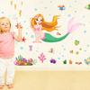 Mermaid Princess Children Home Bedroom Bathroom Decoration PVC Wall Sticker