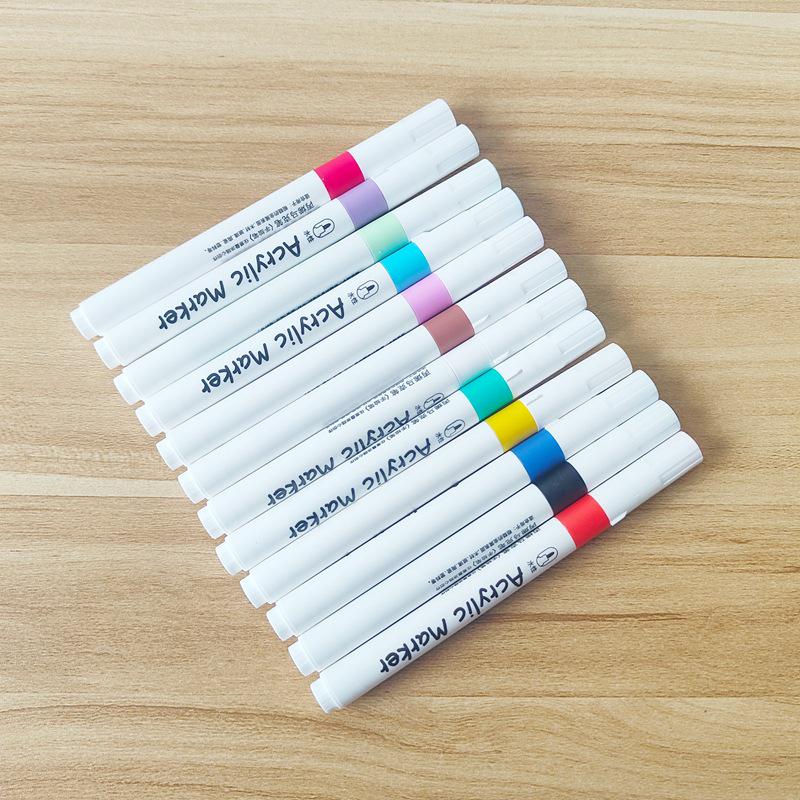 36-Color Acrylic Markers for Primary School Art Projects: Multi-Color Pens for Journaling and Coloring