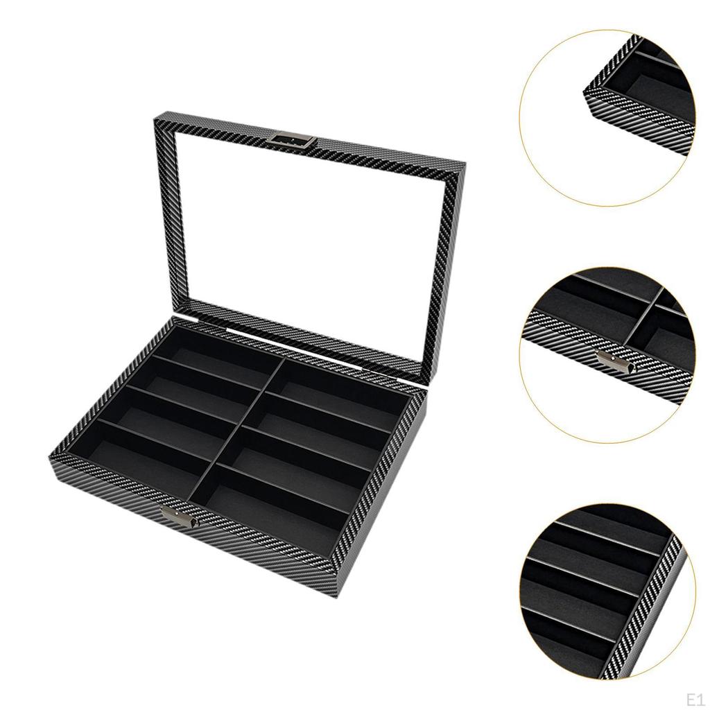 8 Slots Sunglasses Case Organizer Eyewear Display for Hosuehold Desktop
