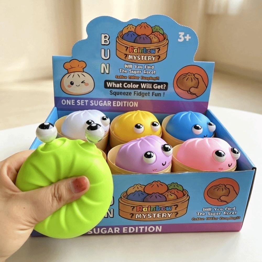 Big-eyed Cutie Steamed Stuffed Bun Squeeze Pinch Le Stress Relief Sensory Ball Home Decoration