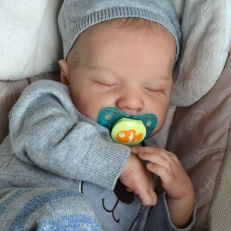 Handmade Real Looking Lifelike Newborn Baby Vinyl Silicone Realistic Alive Reborn Baby Doll Girl Boy Cloth Body/ Silicone Body