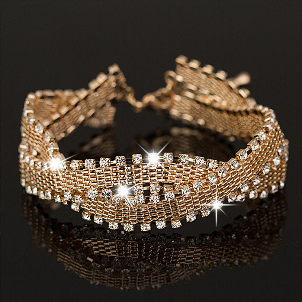 Rhinestone Bangles Wedding Shiny Woman Jewelry Wedding Bracelets Rhinestone Bracelets Bracelets ARI