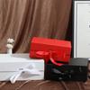Подарочная коробка однотонная, цельная конструкция, украшение лентой, складная картонная коробка, откидная крышка, складная подарочная упаковка, День святого Валентина