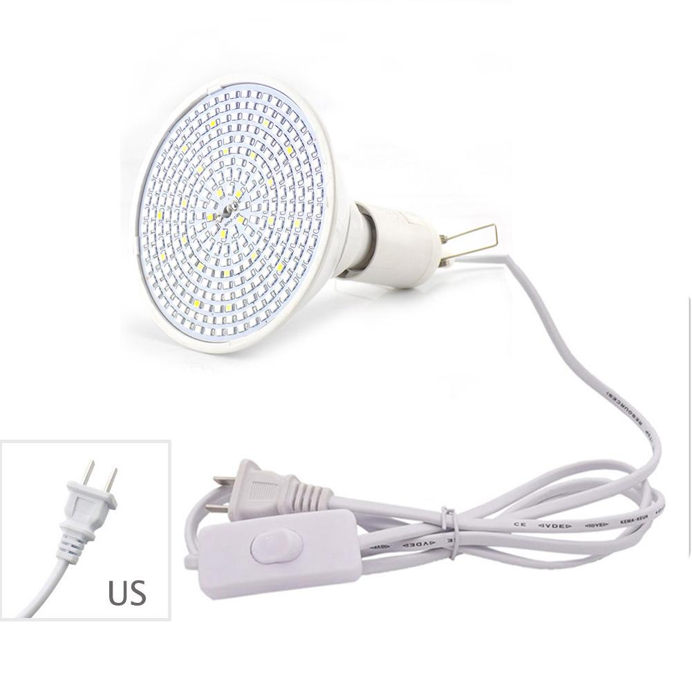 Полный спектр 290 светодиодных ламп для выращивания растений, лампа E27, кабель питания переменного тока, гидропоника, теплица, комнатное освещение для цветов и овощей