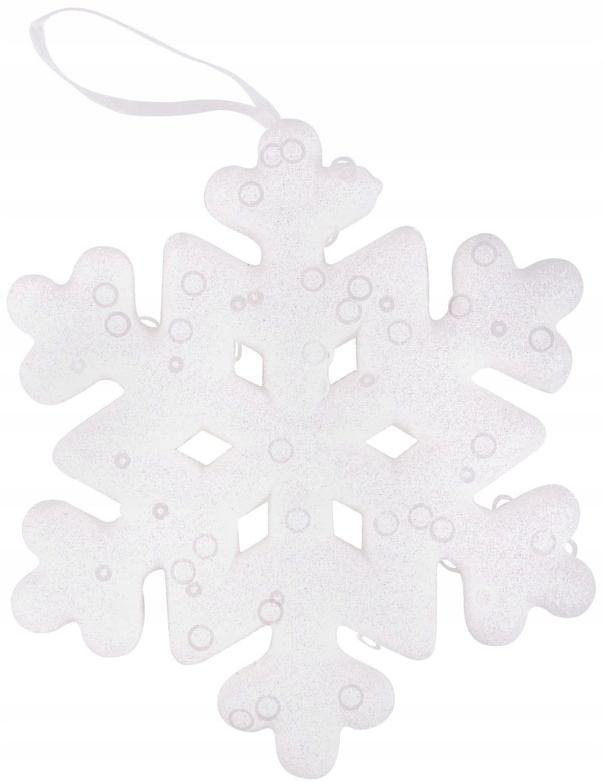 Świąteczna Zawieszka Lśniąca Śnieżynka Śnieg 15Cm
