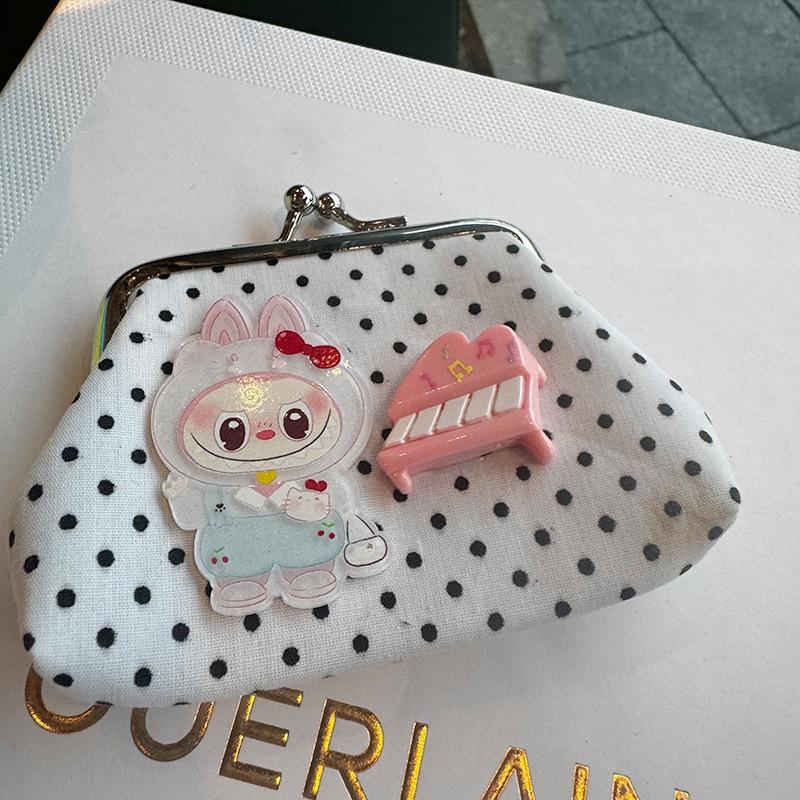 Детский кошелек для монет Labubu мультяшный ретро л девчачий сердечко сумка для ключей ручная сумка для монет девочка CLE