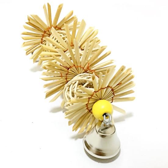 Питомец Птица Попугай Ротанг Мяч Колокольчик Качели Подвесные Лазание Клетка Декор Кусать Жевательная Игрушка