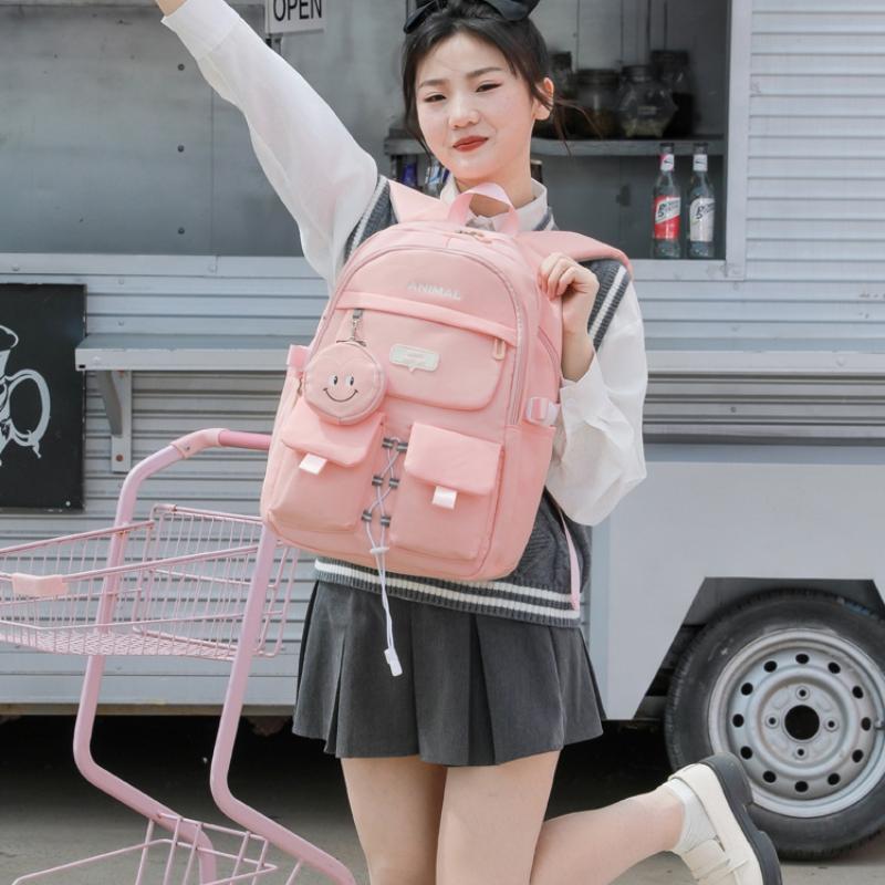 JLD новые высококачественные нейлоновые износостойкие школьные сумки для школьников младших классов, модные однотонные сумки, большой вместительный рюкзак для девочек-подростков