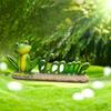 Забавные Мультяшные Лягушки Миниатюрные Фигурки Милые Смоляные Поделки Лягушка Приветственный Знак Ручная Работа Маленькое Украшение Лягушка Гостиная Спальня