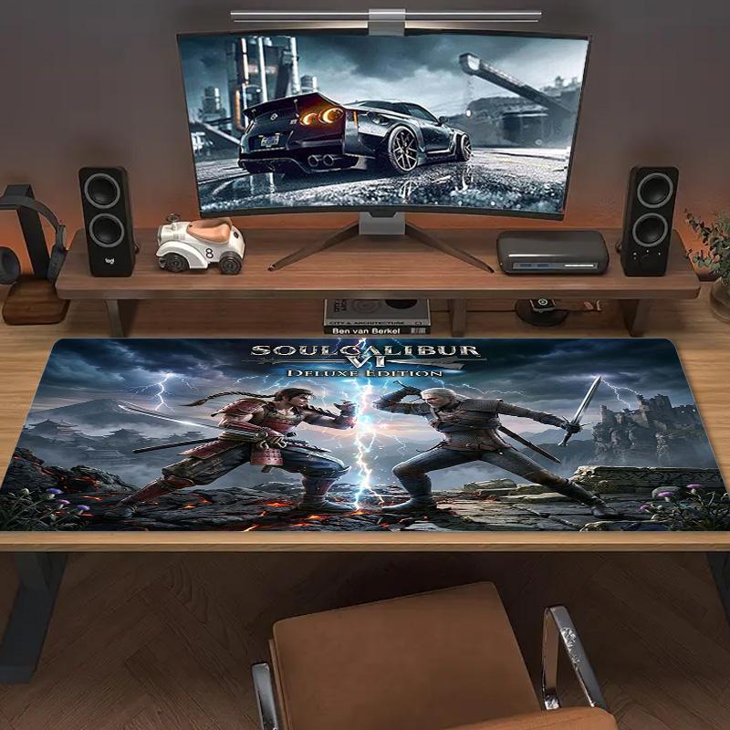 Soul Calibur Color Mouse Pad Large Gaming Table Cushion Non-slip Laptop Tablet Big Mousepad XXL Mat Mini PC Playmat With Lock edge