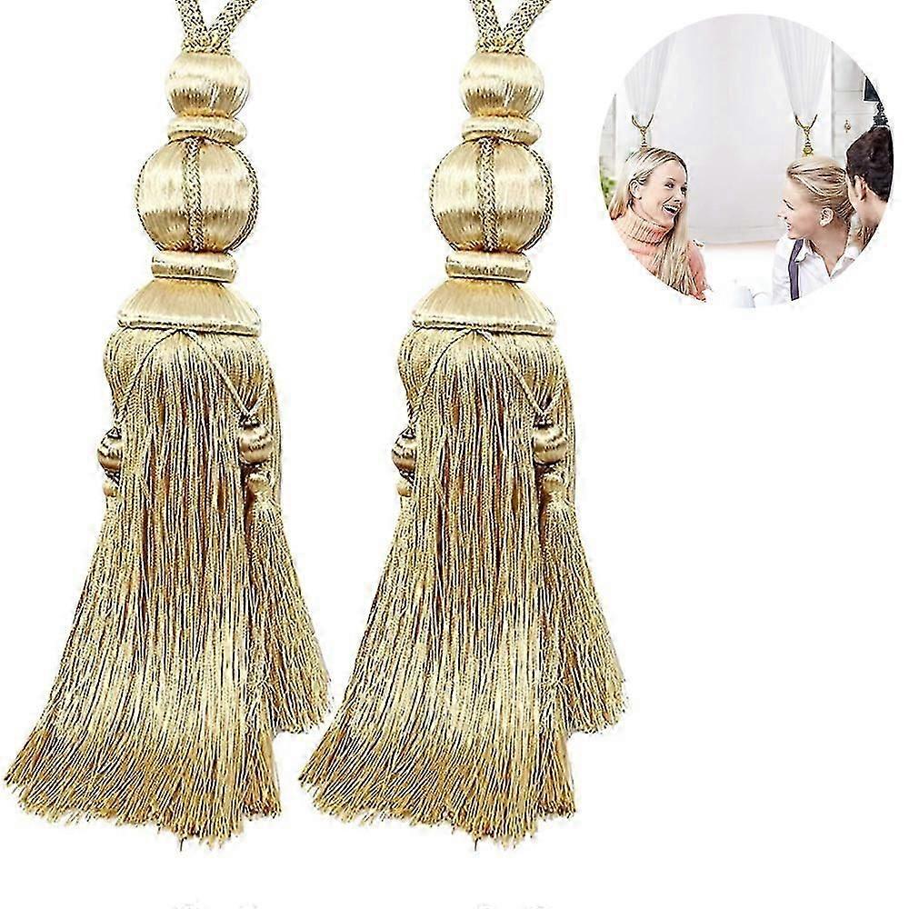 2pcs Lantern Single Hanging Ball Tassels Curtains Buckle Sling Binding