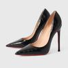 Star Style Luxury Crocodile Print Women 'S High Heel Shoes Red Shiny Bottoms 10cm Pumps Pointed Toe Fashion Sexy Wedding Shoes 43