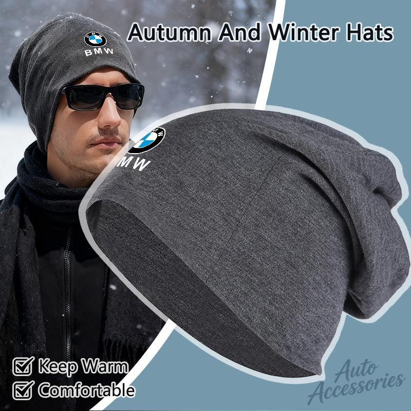 DKHN5 Autumn Winter Warm Beanies Cap Hip-hop Slouchy Thicken Skullcap Hat For BMW E46 F30 E60 E90 F10 E39 E36 E92 E91 E28 Car Sticker