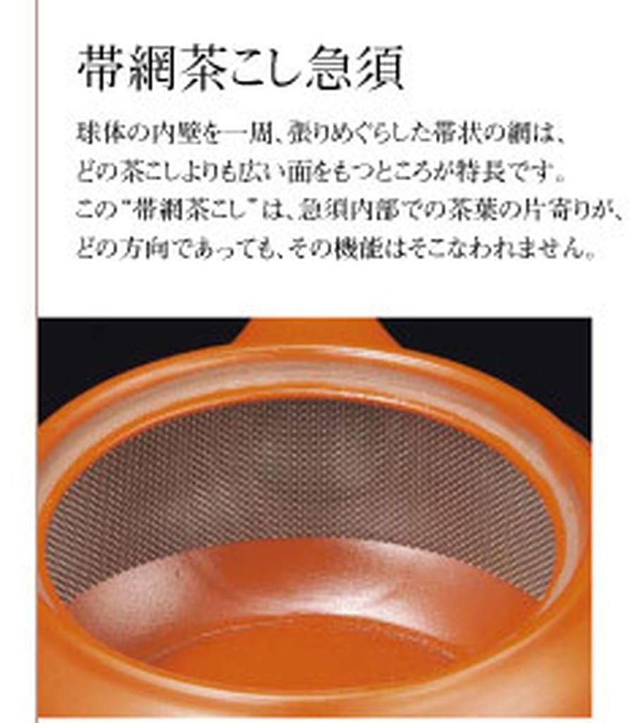 Teapot with Made In Japan J-kitchens Tokoname-yaki Strainer, 290cc,