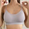 U-Shaped Back Sports Tube Top Breathable Crop Lingerie Underwear Sexy Wireless Bralette Seamless Women Bra Padded Sleep Tops Bra