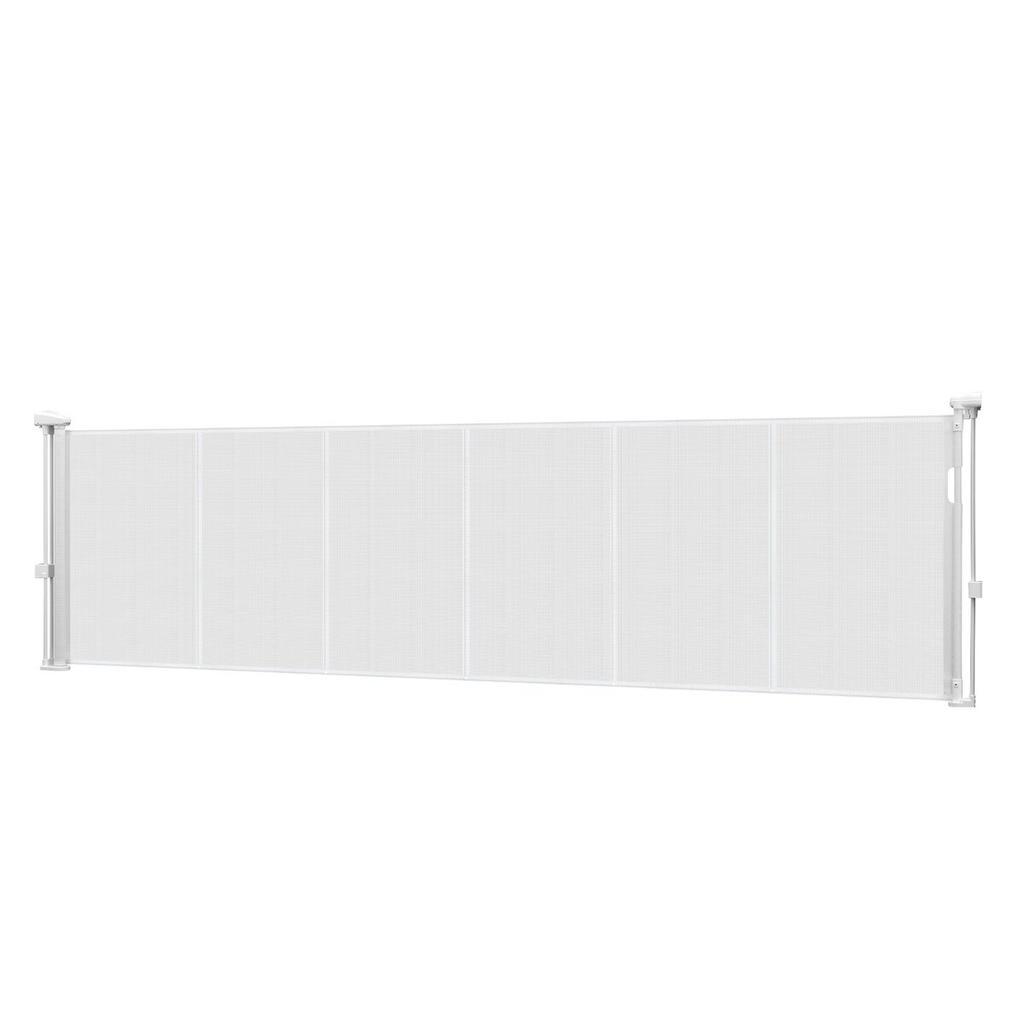 Retractable Baby Gate, 870 mm Tall, Extends up to 2800 mm Wide, Retractable Gate for Kids or Pets, Mesh Material, Easy to Install for Indoor Stairs,