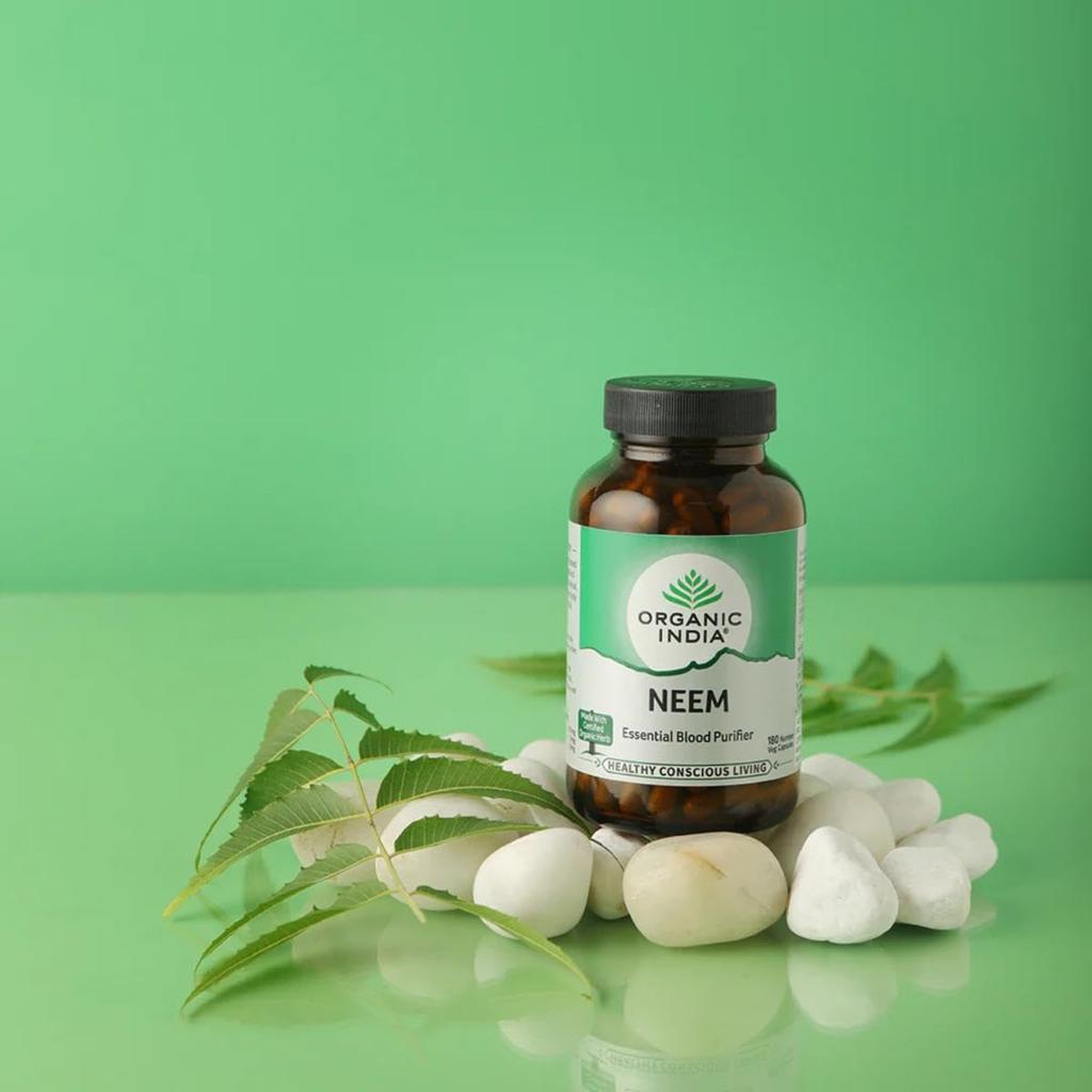 ORGANIC INDIA Капсулы Ним Велнес 180 штук Растительная добавка для чистоты кожи и ежедневной поддержки детоксикации организма