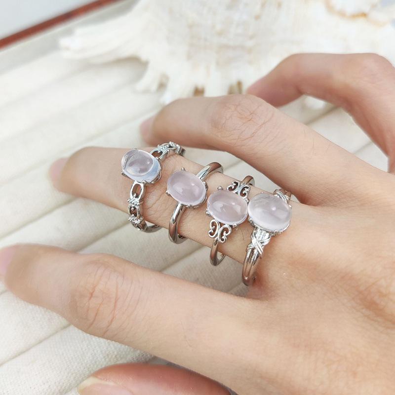 Регулируемое кольцо из натурального камня тигровый глаз, кофейного цвета