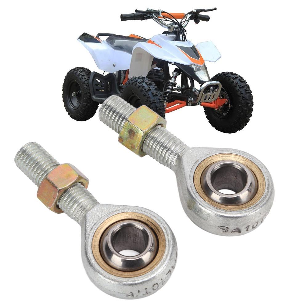 2Pcs M10 Thread Rod End Joint Bearing Left Right Hand Thread Tie Rod Ball Joint For ATV