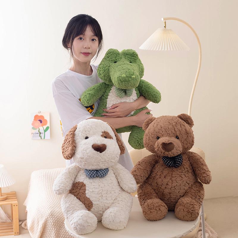 Милая собака, Маленький медведь, Крокодил, Новая плюшевая кукла, Детская подушка для сна, Кукла, Тканевая кукла, Подарок на праздник