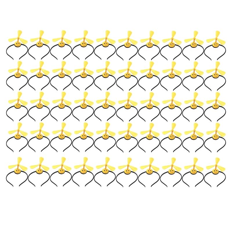 Костюмная повязка на голову с декором в виде трехлопастного пропеллера, одиночный аксессуар для волос для сценических выступлений и тематических фотосессий, 20/50/100 шт.