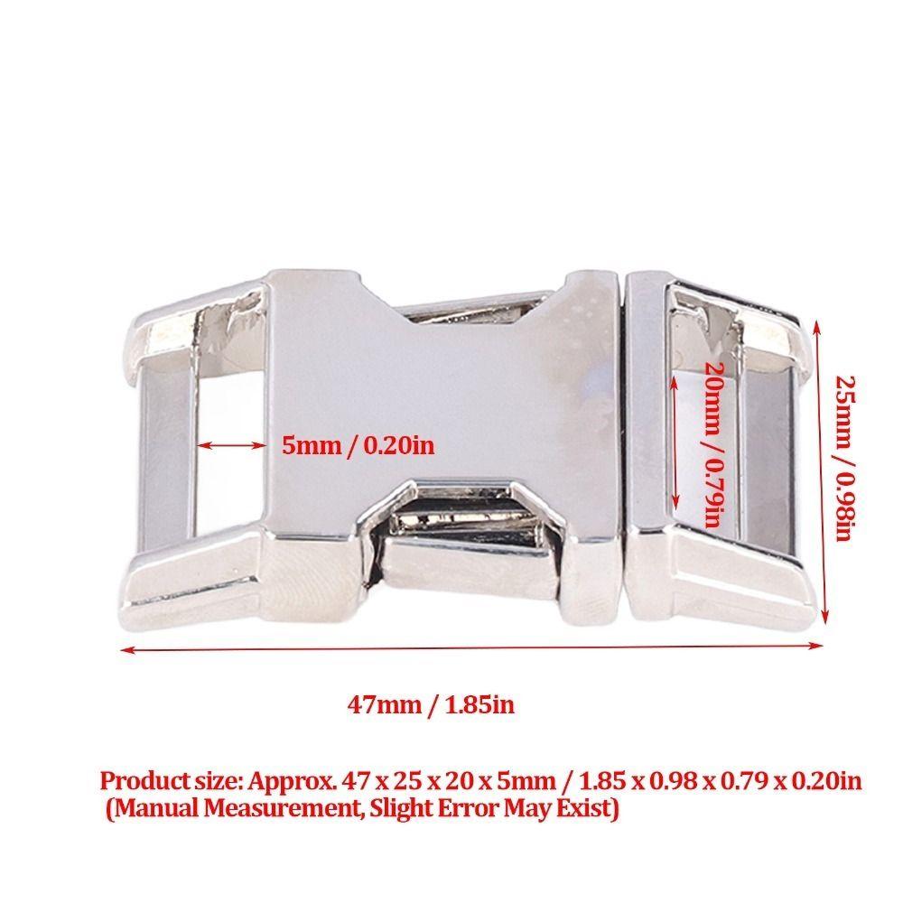 4pcs Glossy Finish Quick Release Clip Zinc Alloy Belt Buckle Metal Buckle For DIY Craft
