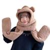 Женский зимний ветрозащитный комплект для велоспорта — шапка, шарф и перчатки Bear