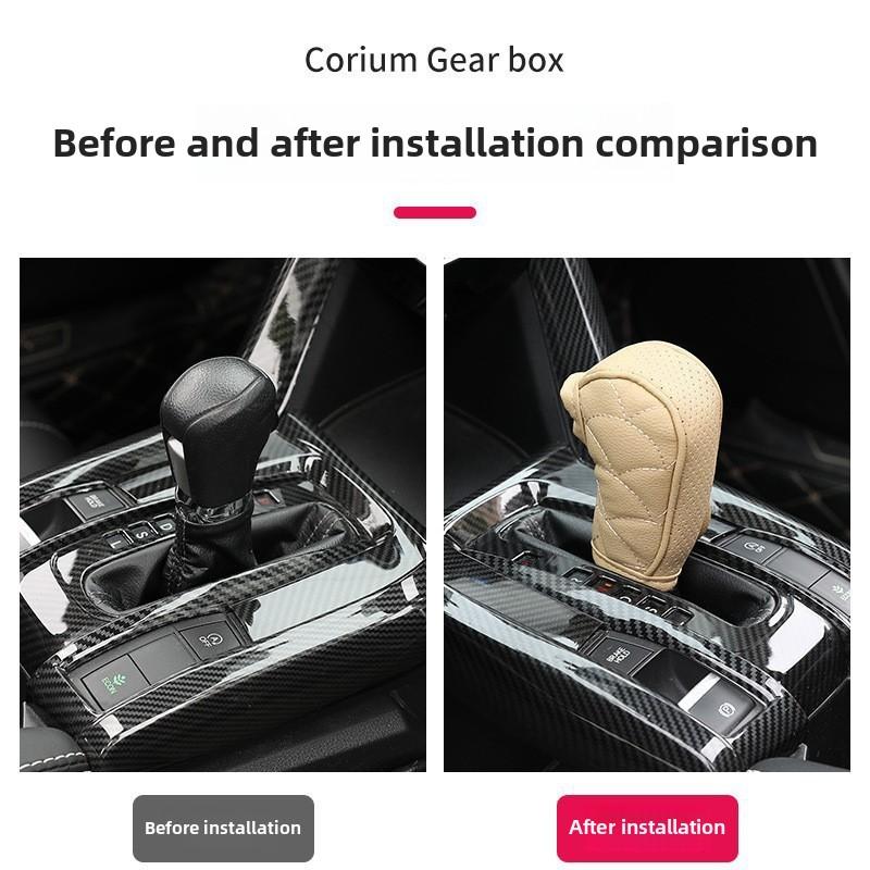 Защитный чехол для рычага переключения передач автомобиля, кожаный чехол для салона автомобиля, модифицированный пылезащитный чехол, универсальный чехол для ручки переключения передач