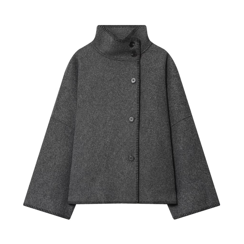 European and American style, new women's clothing, fashionable casual turtleneck long-sleeved jacket 7522264 733