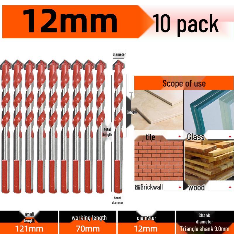 6 мм Сплавное треугольное сверло для бетона, стекла и цемента