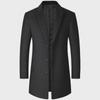 Men's Slim Woolen Windbreaker Coat - Autumn/Winter 2022 Medium-Long Jacket