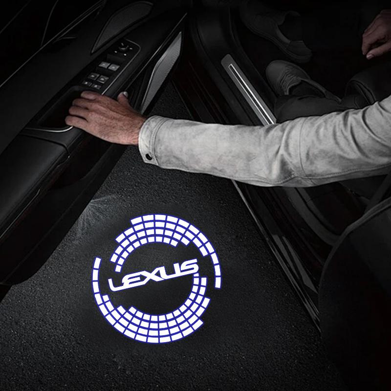 Для Lexus ES ES250 ES300 ES350 RX RX300 GX UX LX470 LX570 RC Светодиодный проектор приветствия на дверь автомобиля Теневой свет Автоаксессуары