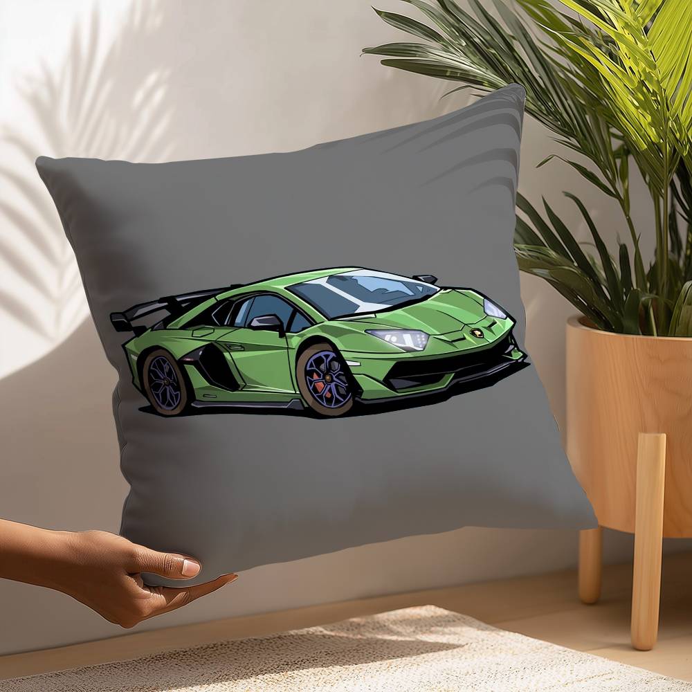 SuperCars-L-LamborghiniS Наволочка Плюшевая ткань Мягкая Наволочка Двусторонняя печать Наволочка Домашние подарки