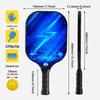 Lightweight Blue Fiberglass Pickleball Paddle Set - Portable and Durable