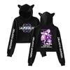 New KPop Demon Hunters Cartoon Pullover Girls Casual Cat Cropped Hoodies Female Long Sleeve Sweatshirts Crop Top Women's Hoodie Sexy Tops
