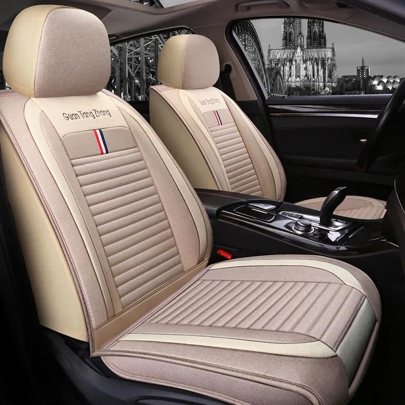 Универсальные чехлы на автомобильные сиденья, комплект чехлов на передние и задние сиденья, кожаная подушка, защитный коврик для автомобильных кресел, автомобильные аксессуары, четыре сезона