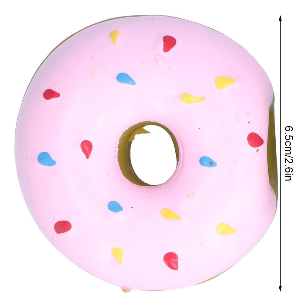 10pcs Latex Squeaky Dog Toy Multi Colors Donut Dog Toy Bouncy Texture Dog Chew Toy Chew Relief